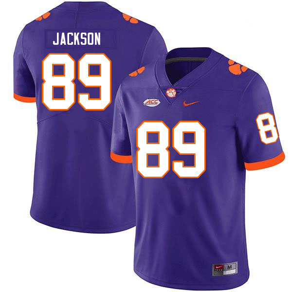 Men #89 Zach Jackson Clemson Tigers College Football Jerseys Sale-Purple - Click Image to Close